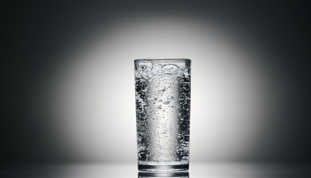 glass of sparkling water