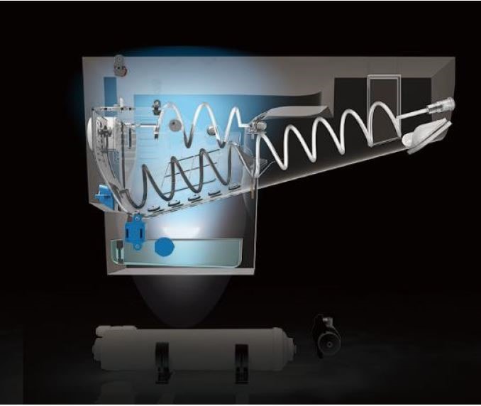 inside of an ice machine