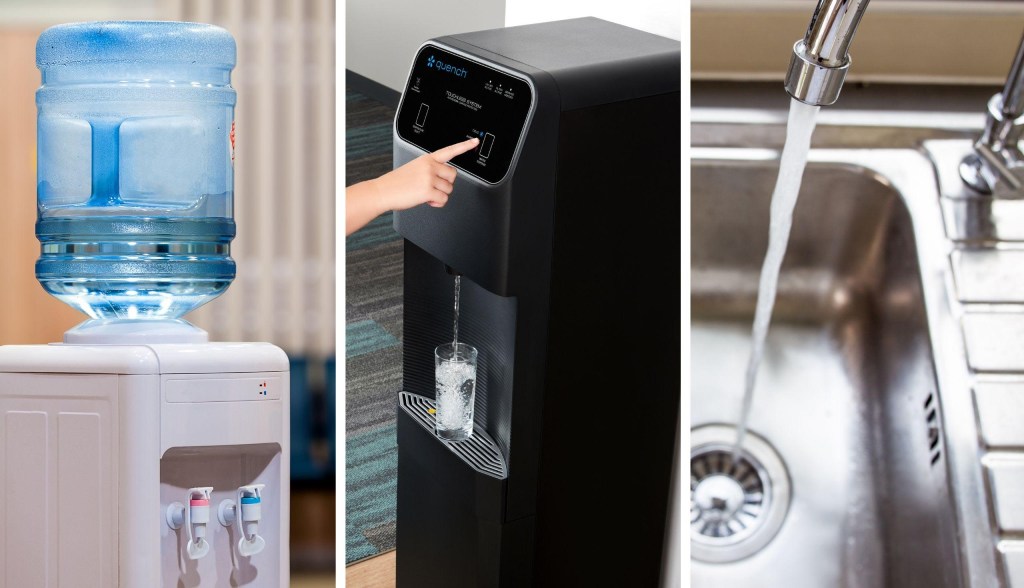 Collage of water dispensers