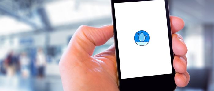 Phone with drop of water icon
