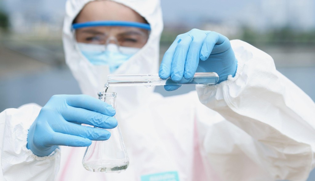 scientist testing water quality