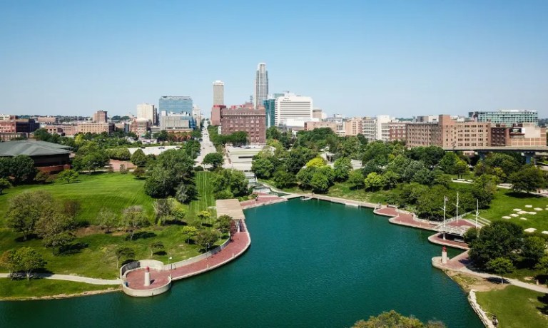 Omaha Skyline and water