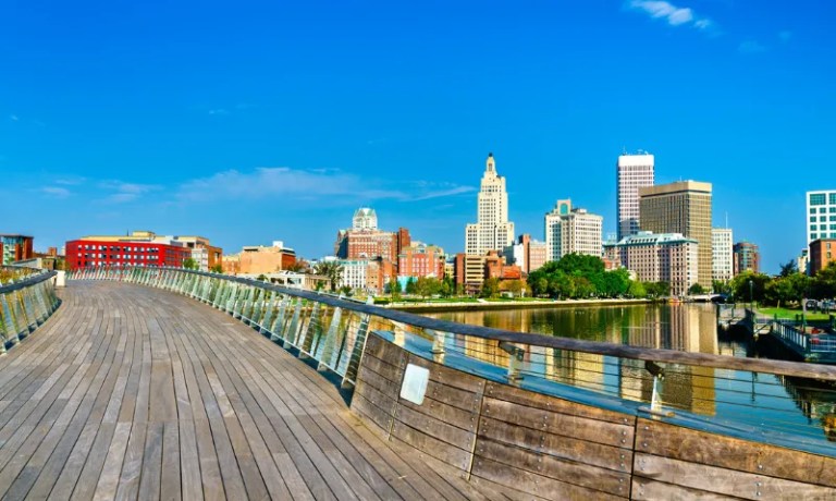 Skyline of Downtown Providence in Rhode Island