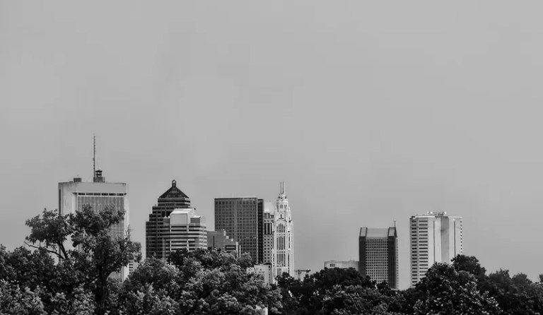 old skyline of columbus ohio