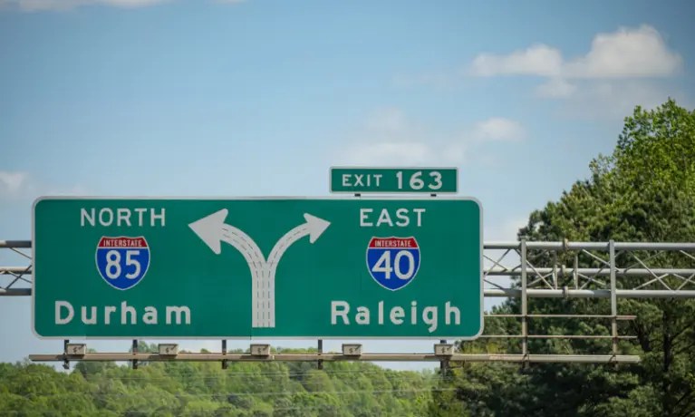 Raleigh-Durham sign