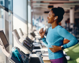 woman on treadmill