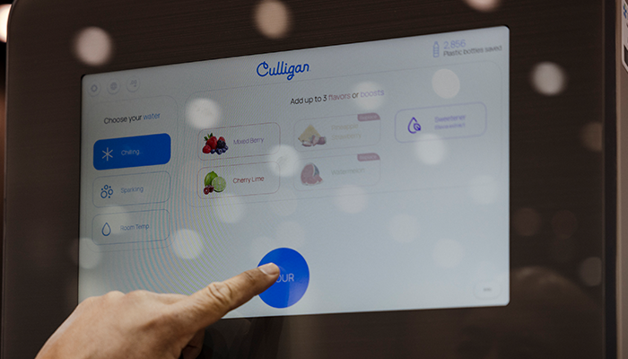 Twist flavored water dispenser