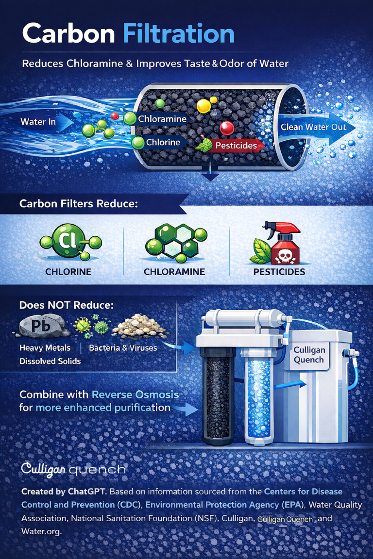 The process of carbon filtration as it pertains to water treatment